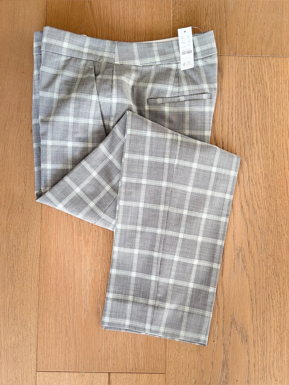 NWT!  J. Crew Kate Straight Leg Plaid Dress Pants Stretch Wool Blend - 4